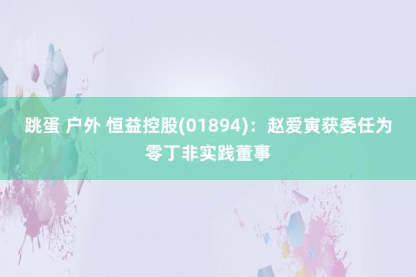 跳蛋 户外 恒益控股(01894)：赵爱寅获委任为零丁非实践董事