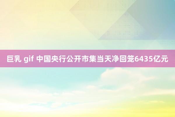 巨乳 gif 中国央行公开市集当天净回笼6435亿元