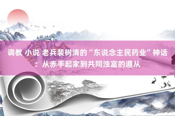 调教 小说 老兵裴树清的“东说念主民药业”神话：从赤手起家到共同浊富的遵从