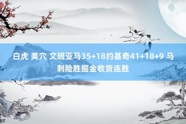 白虎 美穴 文班亚马35+18约基奇41+18+9 马刺险胜掘金收货连胜