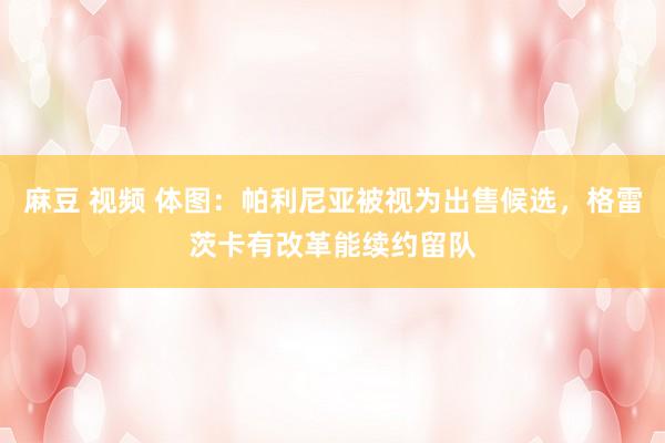 麻豆 视频 体图：帕利尼亚被视为出售候选，格雷茨卡有改革能续约留队