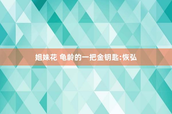 姐妹花 龟龄的一把金钥匙:恢弘
