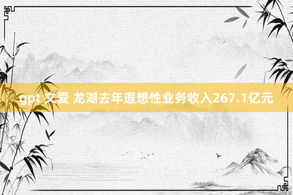 gpt 文爱 龙湖去年遐想性业务收入267.1亿元
