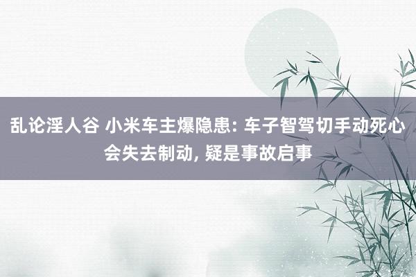乱论淫人谷 小米车主爆隐患: 车子智驾切手动死心会失去制动， 疑是事故启事