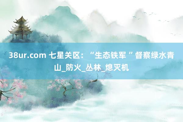 38ur.com 七星关区：“生态铁军 ”督察绿水青山_防火_丛林_熄灭机