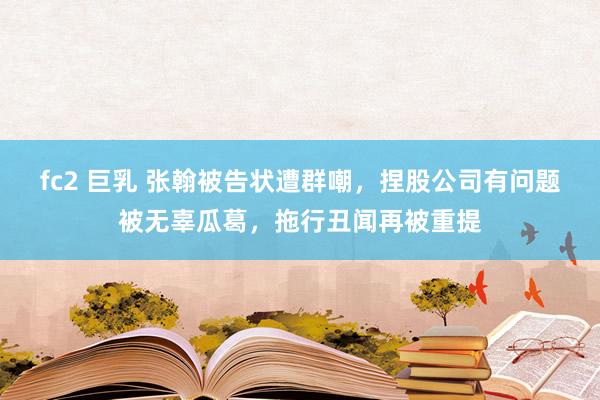fc2 巨乳 张翰被告状遭群嘲，捏股公司有问题被无辜瓜葛，拖行丑闻再被重提